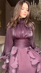 Women's Elegant Fashion Ruffled Slim Dress