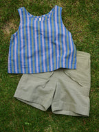 Neko Tank - Lavender Stripe
