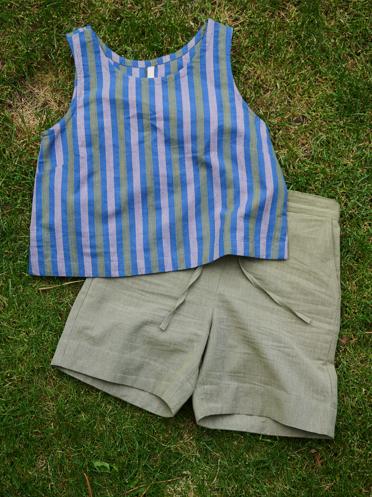Neko Tank - Lavender Stripe